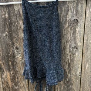 Sparkle crop open back top